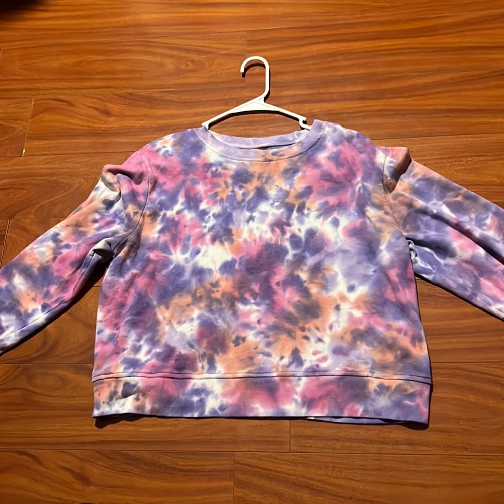 cropped tie dye long sleeve